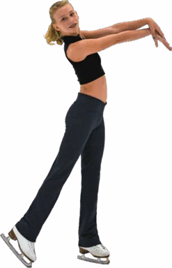 All Black 3" Waist Band Straight Cut Skate / Yoga / Dance Pants P49