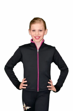 Color Zipper Fitted Jacket By Polartec J48